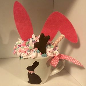 Chocolate Bunny faux Whipped Mini Mug Dunn Easter
